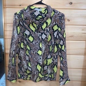 See and be seen snake print top